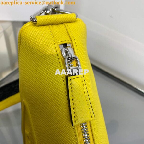 Replica Prada Saffiano Prada Triangle bag 2VH155 Yellow 8