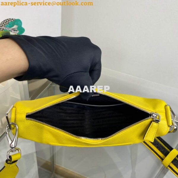 Replica Prada Saffiano Prada Triangle bag 2VH155 Yellow 9