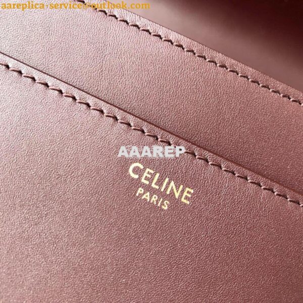 Replica Celine 16 Bag In Satinated Calfskin 187373 2 Sizes Burgundy 8