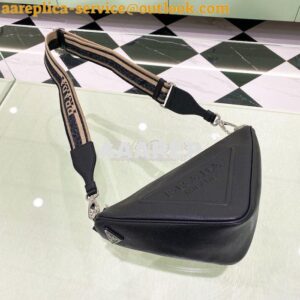 Replica Saffiano Prada Triangle bag 2VH155 Black