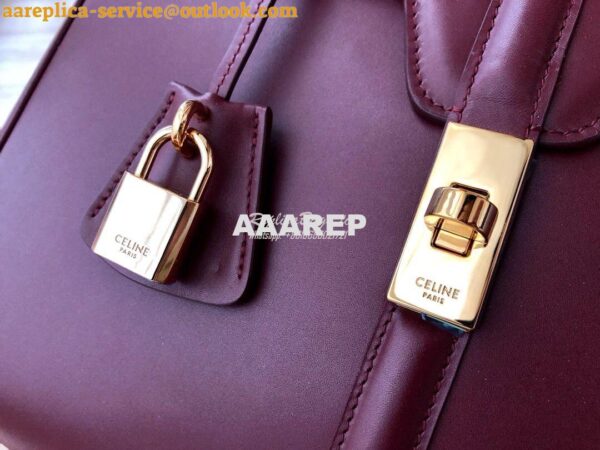 Replica Celine 16 Bag In Satinated Calfskin 187373 2 Sizes Light Burgu 4