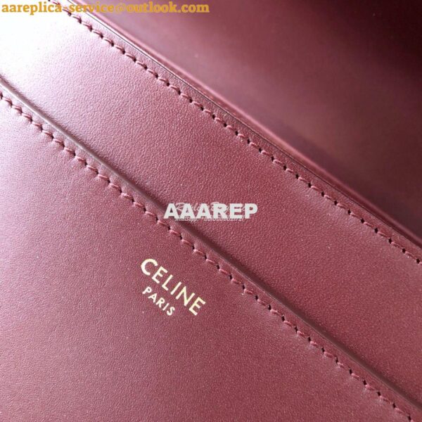 Replica Celine 16 Bag In Satinated Calfskin 187373 2 Sizes Light Burgu 8