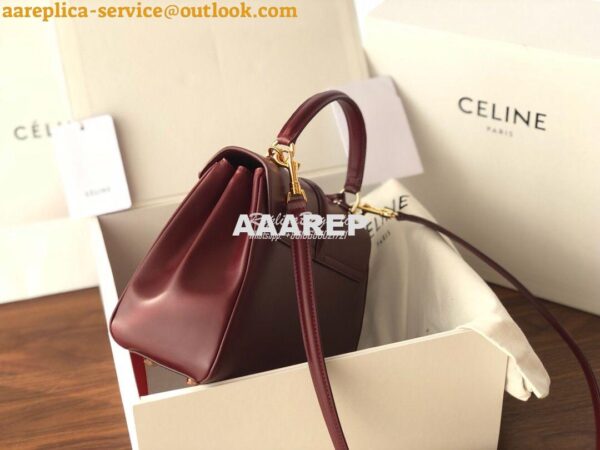 Replica Celine 16 Bag In Satinated Calfskin 187373 2 Sizes Light Burgu 15