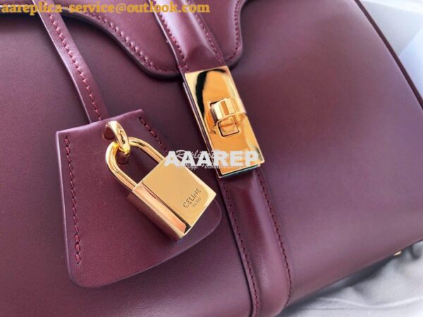 Replica Celine 16 Bag In Satinated Calfskin 187373 2 Sizes Light Burgu 17