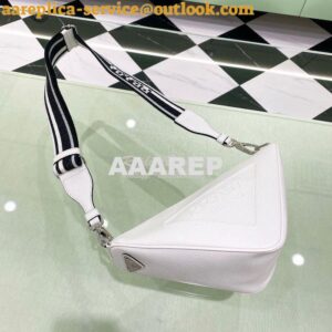 Replica Saffiano Prada Triangle bag 2VH155 White