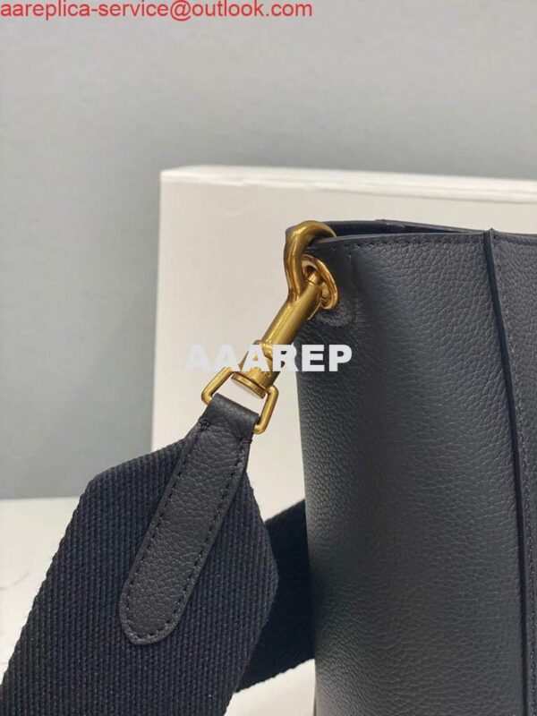 Replica Celine 178303 Sangle Small Bucket Bag in Soft Grained Calfskin Black 8