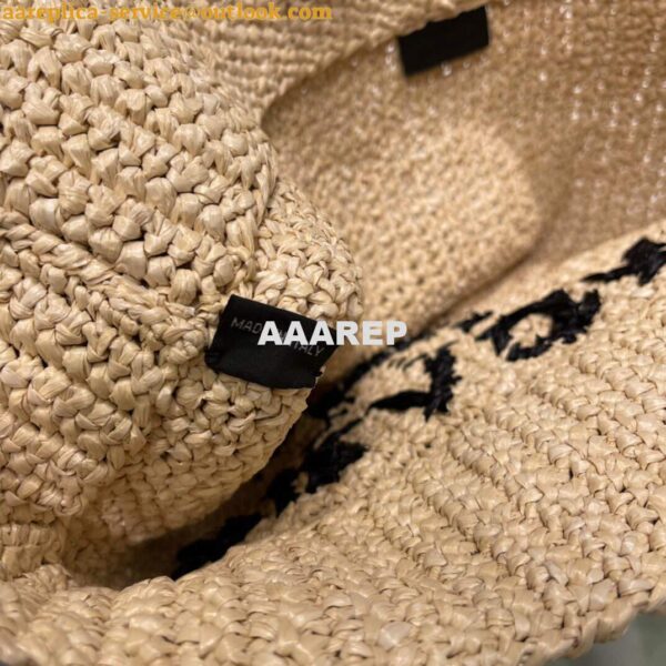 Replica Prada Small Raffia tote bag 1BG422 Apricot 9