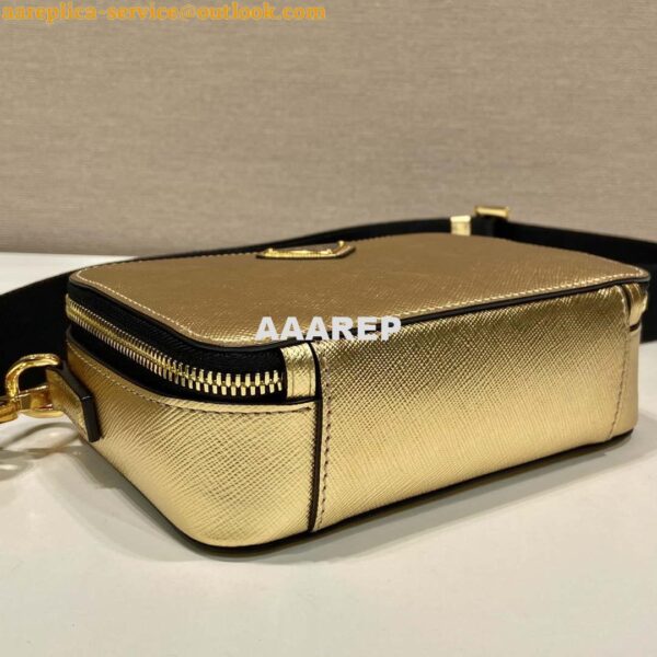 Replica Prada 2VH070 Saffiano Gold leather Prada Brique bag 6