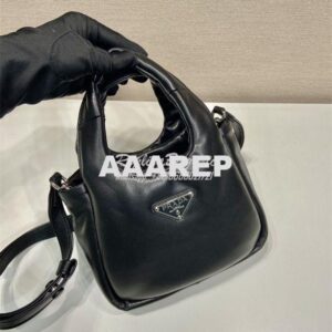 Replica Prada Small padded Prada Soft black nappa-leather bag 1BA359 2