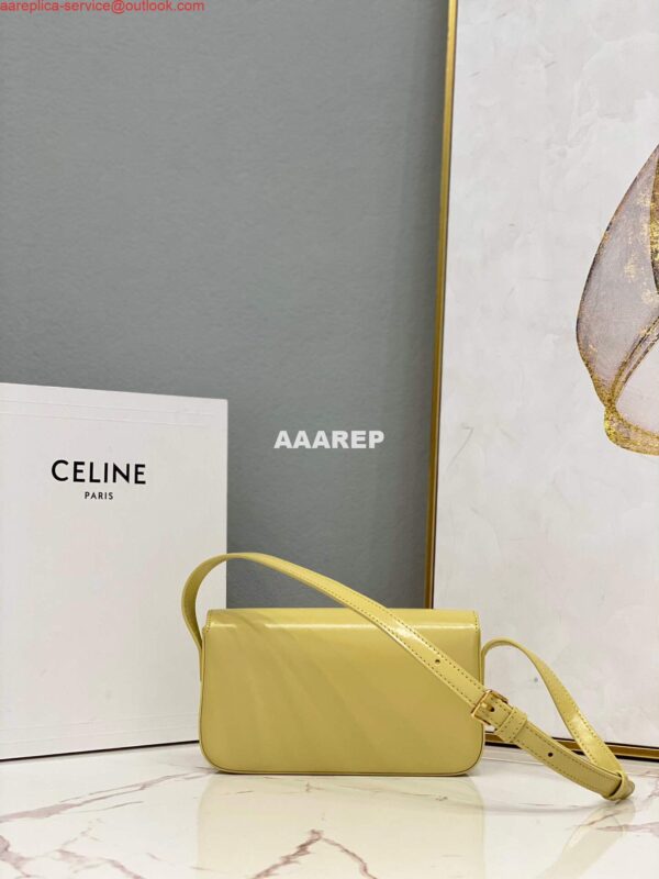 Replica Celine 194143 Triomphe Shoulder Bag in Natural Calfskin Light Yellow 5