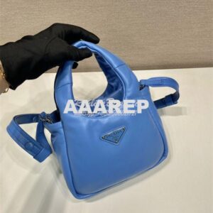 Replica Prada Small padded Prada Soft blue nappa-leather bag 1BA359 2