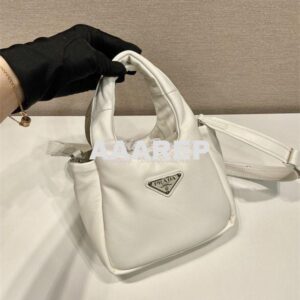 Replica Prada Small padded Prada Soft white nappa-leather bag 1BA359 2