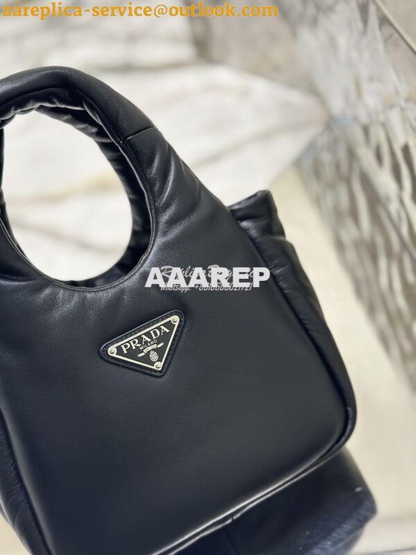 Replica Prada Small Padded Soft Nappa-Leather bag 1BA359 Black 8