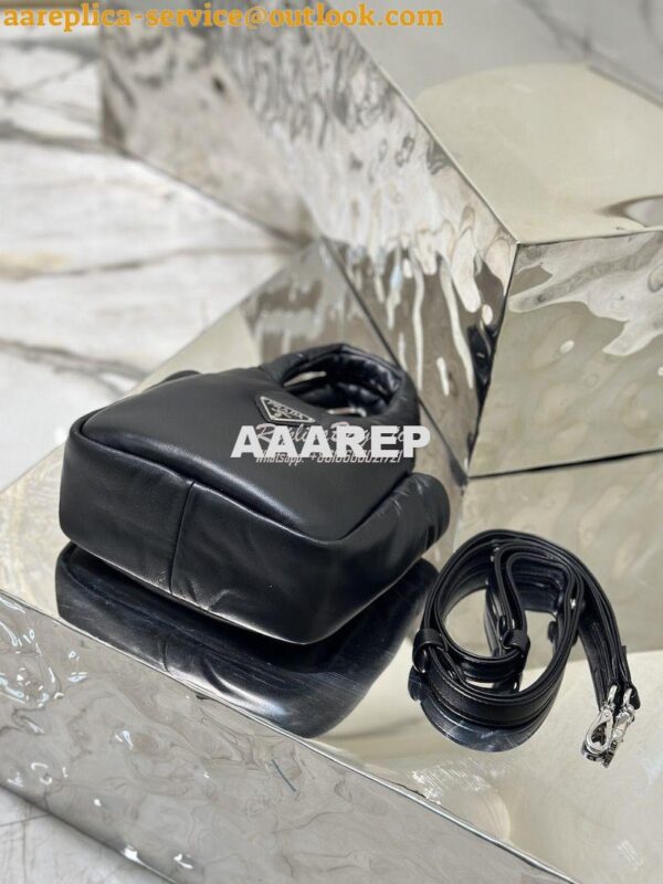 Replica Prada Small Padded Soft Nappa-Leather bag 1BA359 Black 15