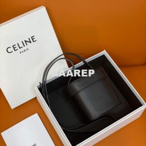 Replica Celine 199263 SMALL BOX cuir triomphe in Smooth Calfskin Black 2