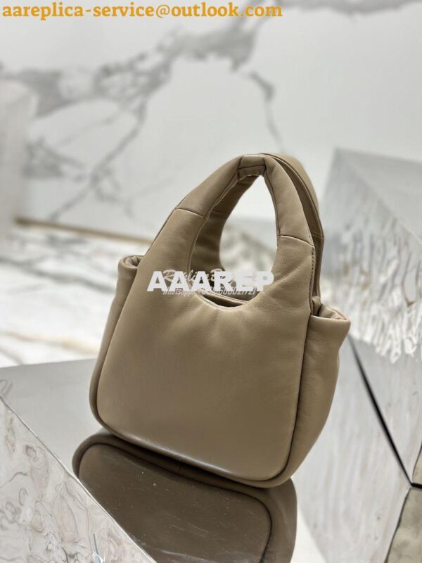 Replica Prada Small Padded Soft Nappa-Leather bag 1BA359 Desert Beige 12