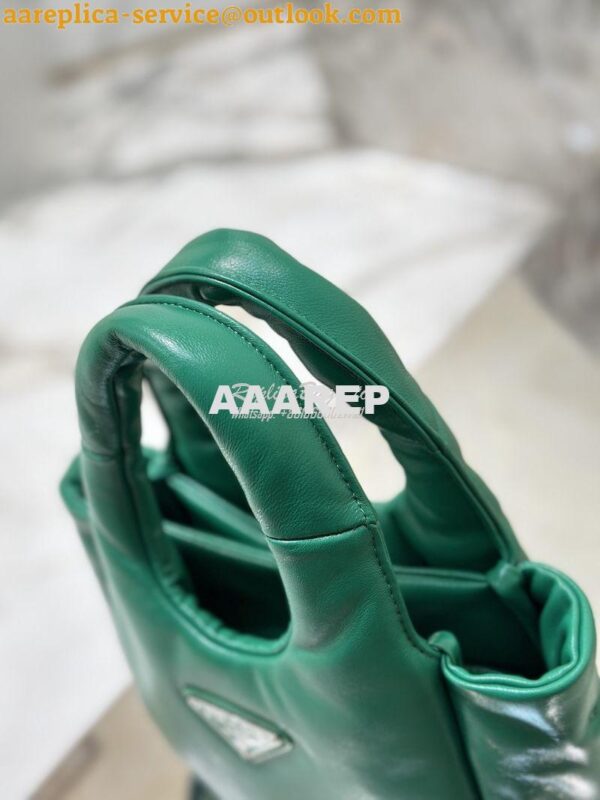 Replica Prada Small Padded Soft Nappa-Leather bag 1BA359 Green 9