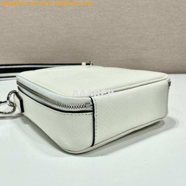 Replica Prada 2VH154 Saffiano leather shoulder bag White 5