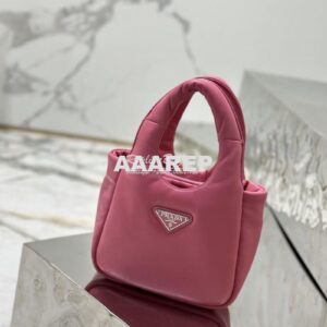 Replica Prada Small Padded Soft Nappa-Leather bag 1BA359 Pink 2