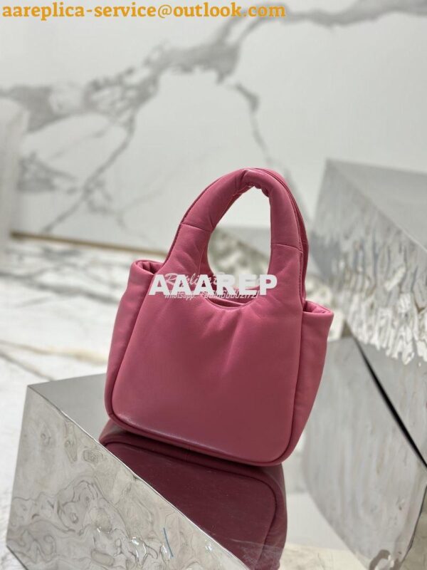 Replica Prada Small Padded Soft Nappa-Leather bag 1BA359 Pink 13