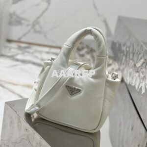 Replica Prada Small Padded Soft Nappa-Leather bag 1BA359 White