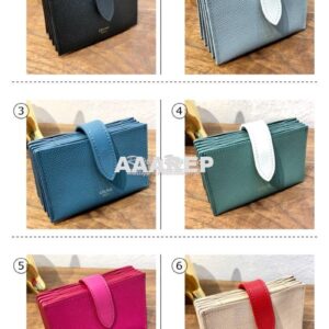 Replica Celine Accordeon Card Holder In Grained Calfskin 10B693