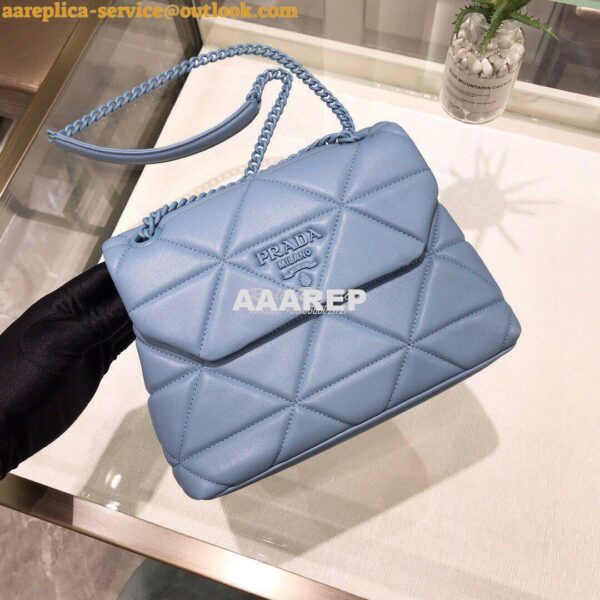 Replica Prada Small Spectrum Shoulder Bag 1BD233 Baby Blue 3