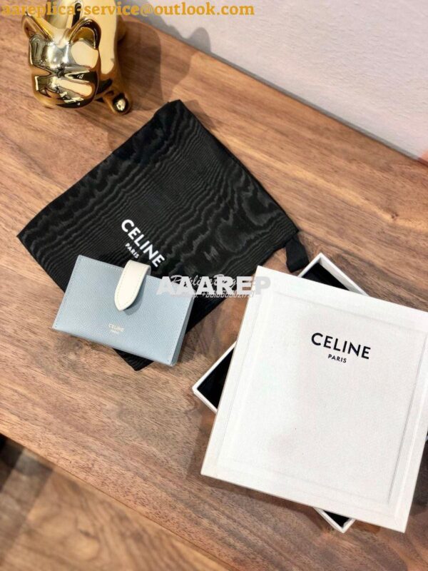 Replica Celine Accordeon Card Holder In Grained Calfskin 10B693 9