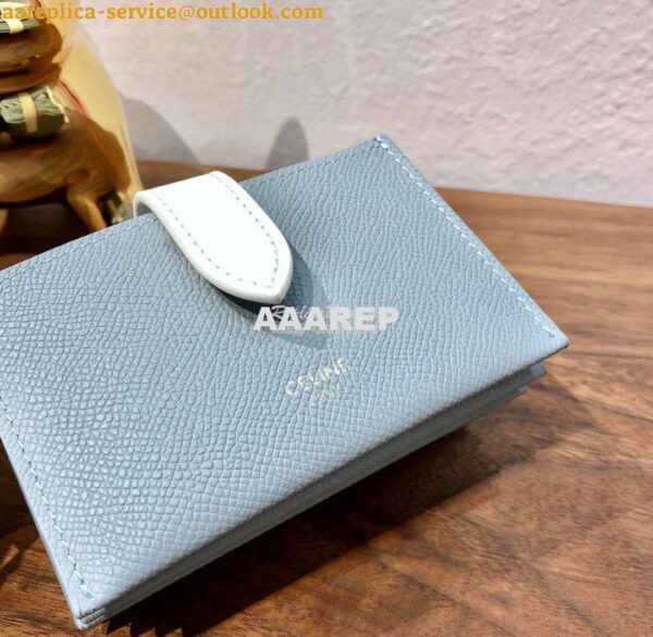 Replica Celine Accordeon Card Holder In Grained Calfskin 10B693 10