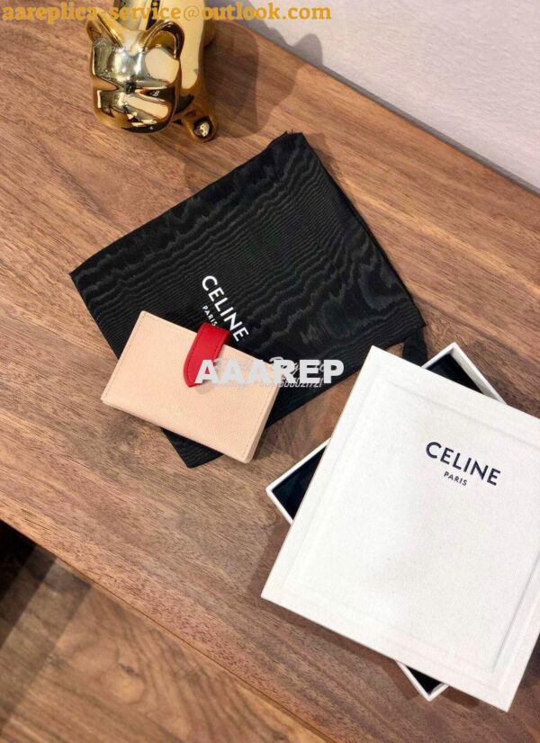 Replica Celine Accordeon Card Holder In Grained Calfskin 10B693 12