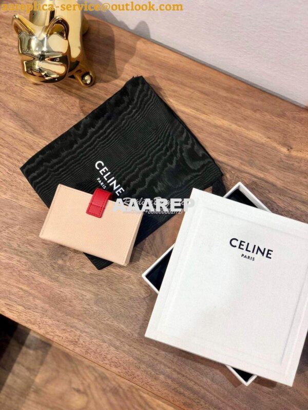 Replica Celine Accordeon Card Holder In Grained Calfskin 10B693 13