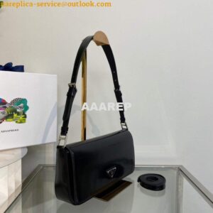 Replica Prada Brushed leather Prada Femme 1BD323 Black 2