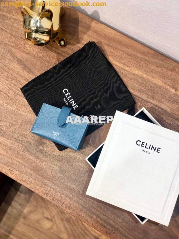 Replica Celine Accordeon Card Holder In Grained Calfskin 10B693 19