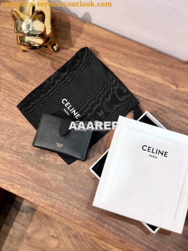 Replica Celine Accordeon Card Holder In Grained Calfskin 10B693 22