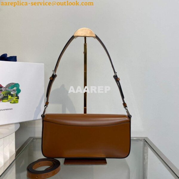 Replica Prada Brushed leather Prada Femme 1BD323 Brown 3