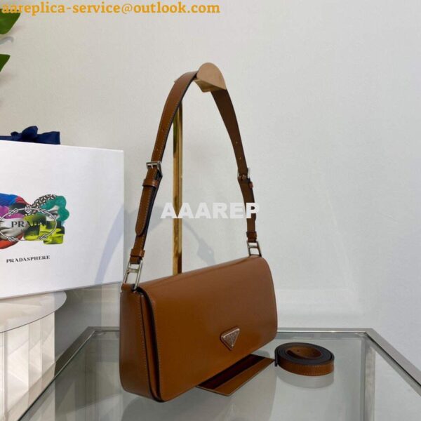 Replica Prada Brushed leather Prada Femme 1BD323 Brown 4