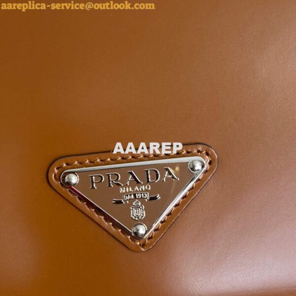 Replica Prada Brushed leather Prada Femme 1BD323 Brown 6