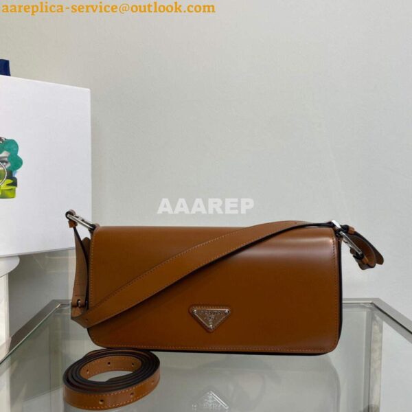 Replica Prada Brushed leather Prada Femme 1BD323 Brown 8