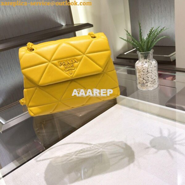 Replica Prada Small Spectrum Shoulder Bag 1BD233 Yellow 3