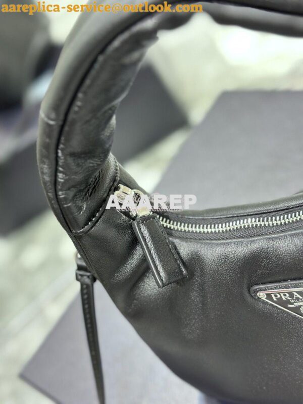 Replica Prada Soft Padded Nappa-leather mini bag 1BA384 Black 12