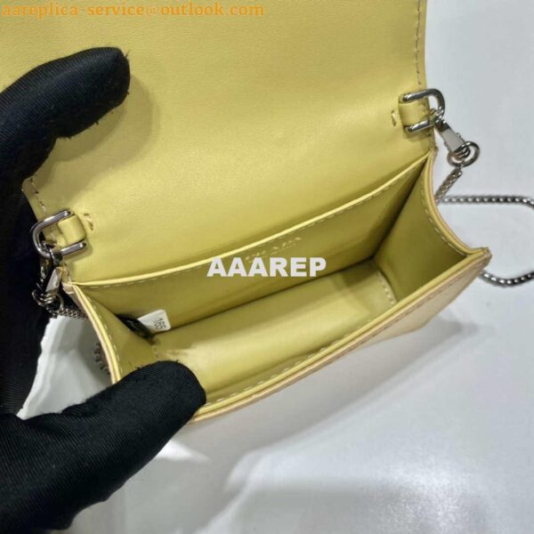 Replica Prada Crystal-studded card holder with shoulder strap 1MR024 Yellow Crystal 9