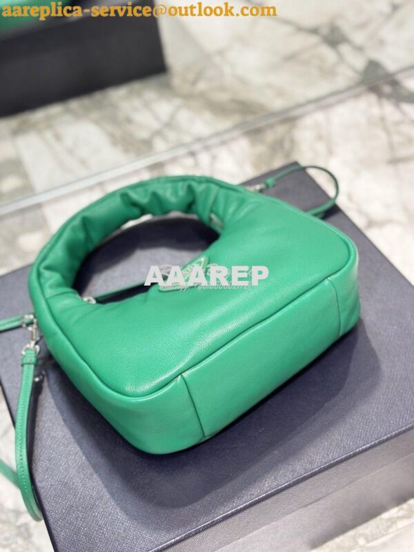 Replica Prada Soft Padded Nappa-leather mini bag 1BA384 Green 12