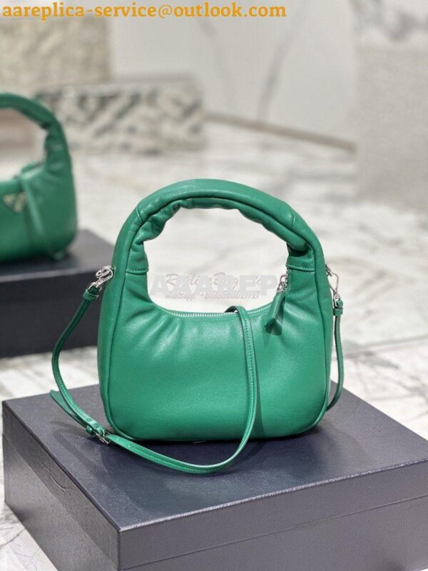 Replica Prada Soft Padded Nappa-leather mini bag 1BA384 Green 14