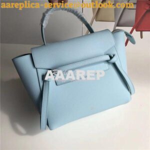 Replica Celine Belt Bag In baby blue Grained Calfskin 2 sizes 2