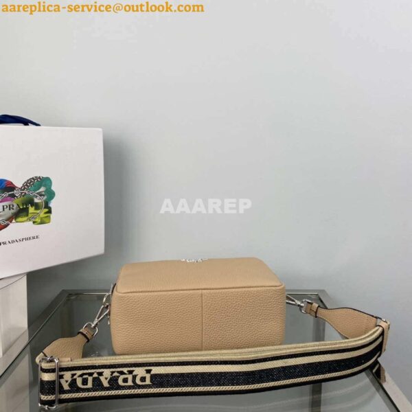 Replica Prada Leather bag with shoulder strap 1BH082 Apricot 6