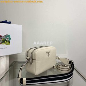 Replica Prada Leather bag with shoulder strap 1BH082 Beige 2