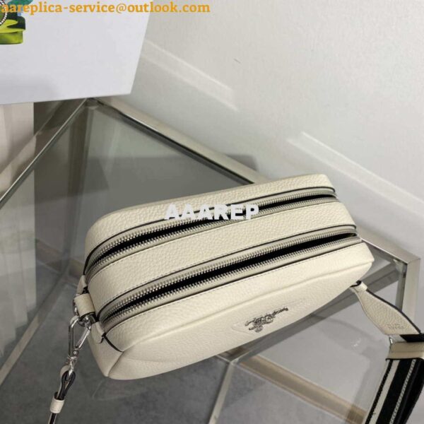 Replica Prada Leather bag with shoulder strap 1BH082 Beige 9