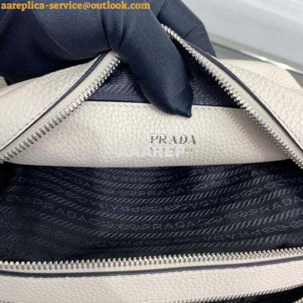 Replica Prada Leather bag with shoulder strap 1BH082 Beige 10