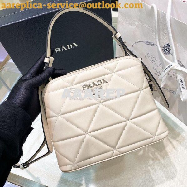 Replica Prada Spectrum Small Leather Bag 1BA311 White 3