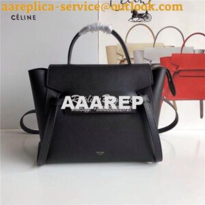 Replica Celine Belt Bag In Black Grained Calfskin 2 sizes